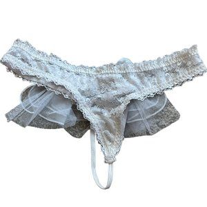 White Lover's Lane Bridal Beauty NWT Thong Fancy Panty Undies